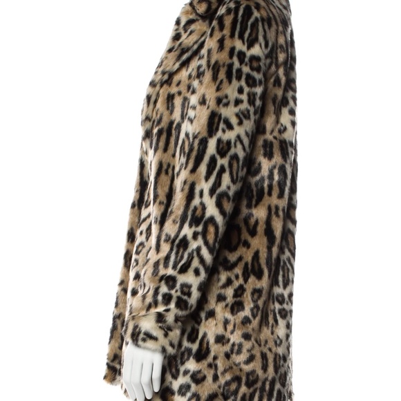 FRAME Denim Faux Fur/Cheetah/Animal Print Ultra Soft Coat Sz Sm - Picture 3 of 11